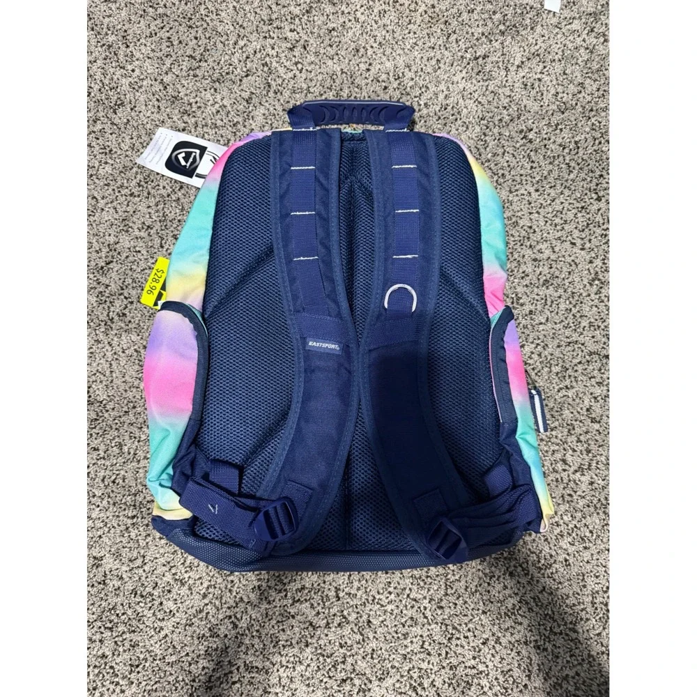 Eastsport Velocity Backpack Kids 18 Inch Rainbow Ombre New Expandable Navy Blue